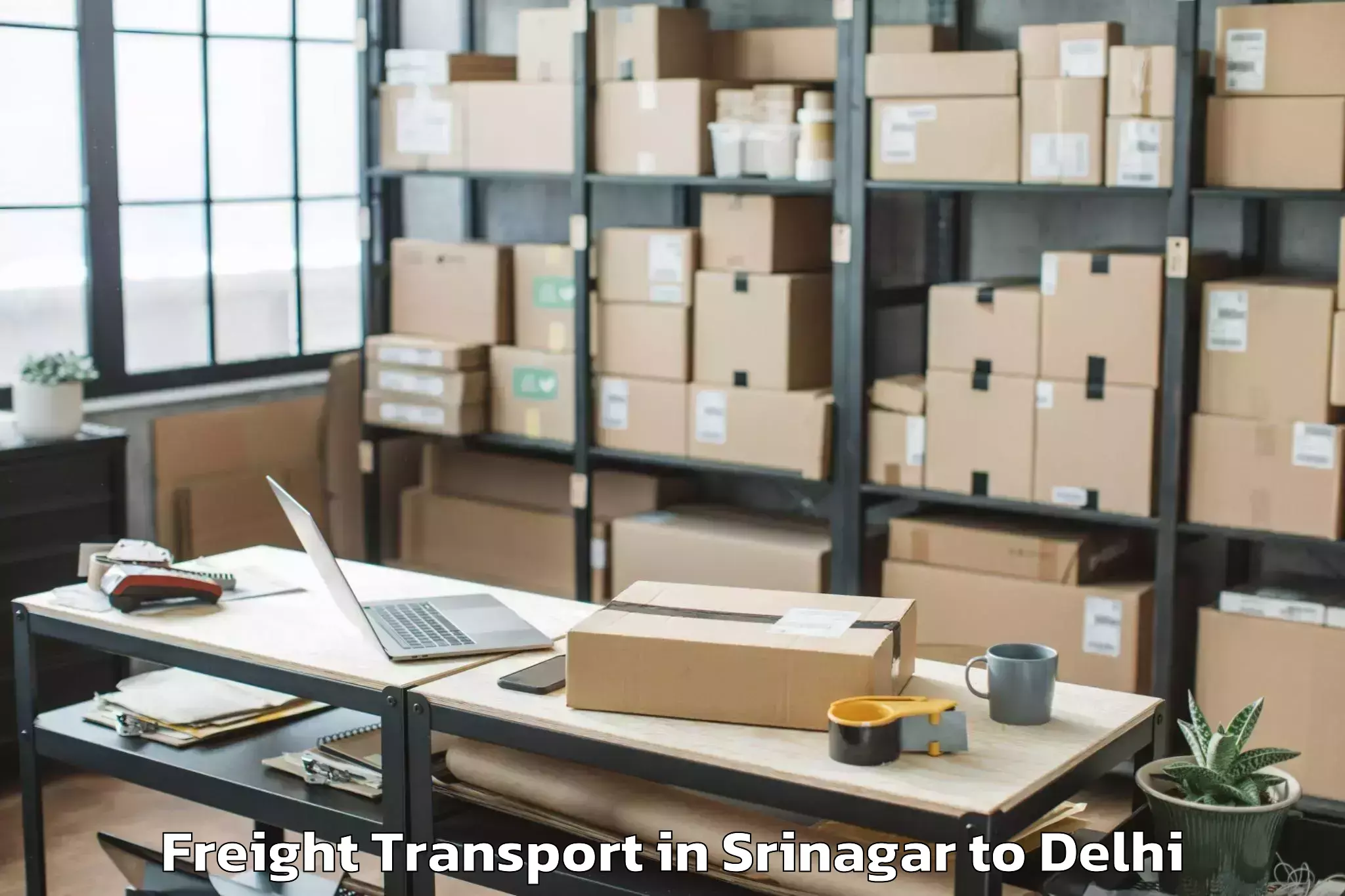 Reliable Srinagar to Najafgarh Freight Transport